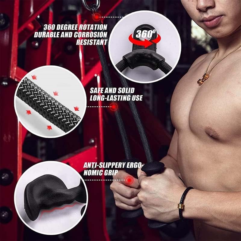 Triceps Rope with Ergonomic Handles for Enhanced Workouts