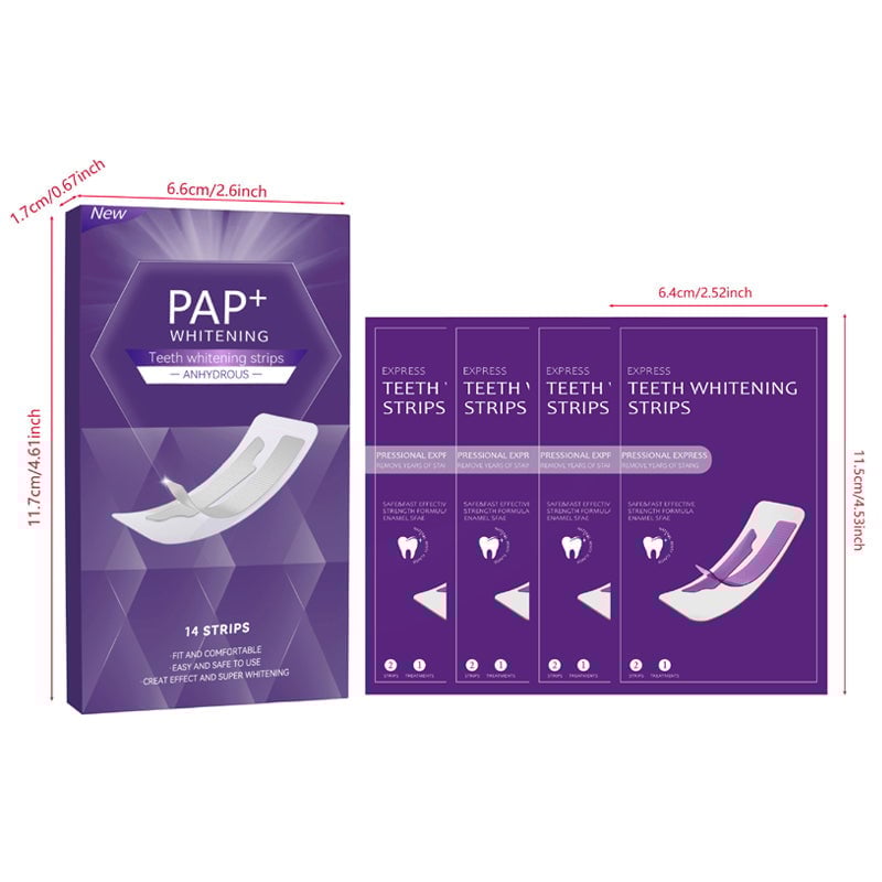 Yellow teeth whitening strips