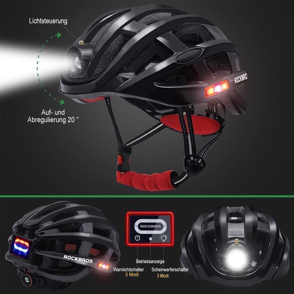 Erwachsenen Fahrradhelm mit Licht