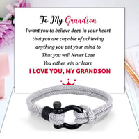 Love You Forever Nautical Braided Rope Bracelet - To My Son/Grandson