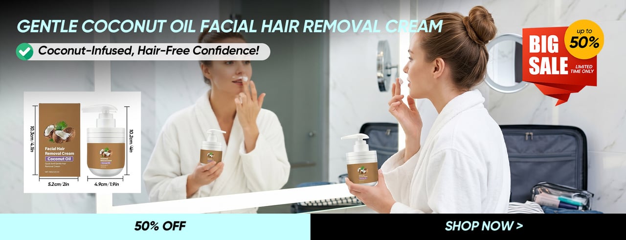 Gentle Coconut Oil Facial Hair Removal Cream