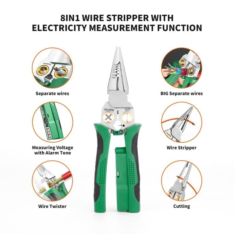 Sakerplus 8-in-1 Wire Stripper Twister