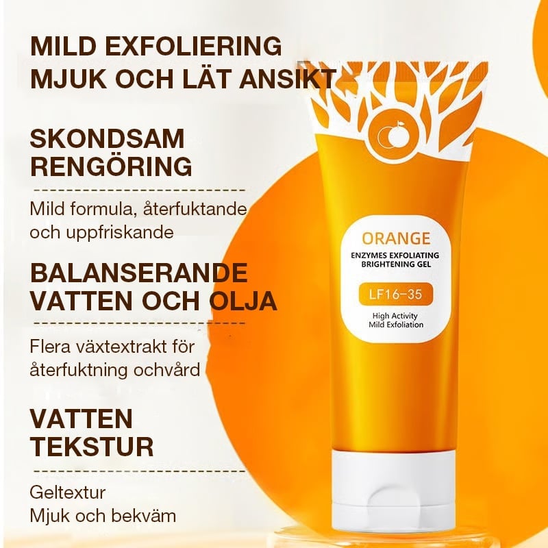Apelsin-enzym peelinggel – Ansiktsrengörande peeling