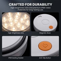 Kexon™ Magnetic Rechargeable IP68 Submersible LED Light