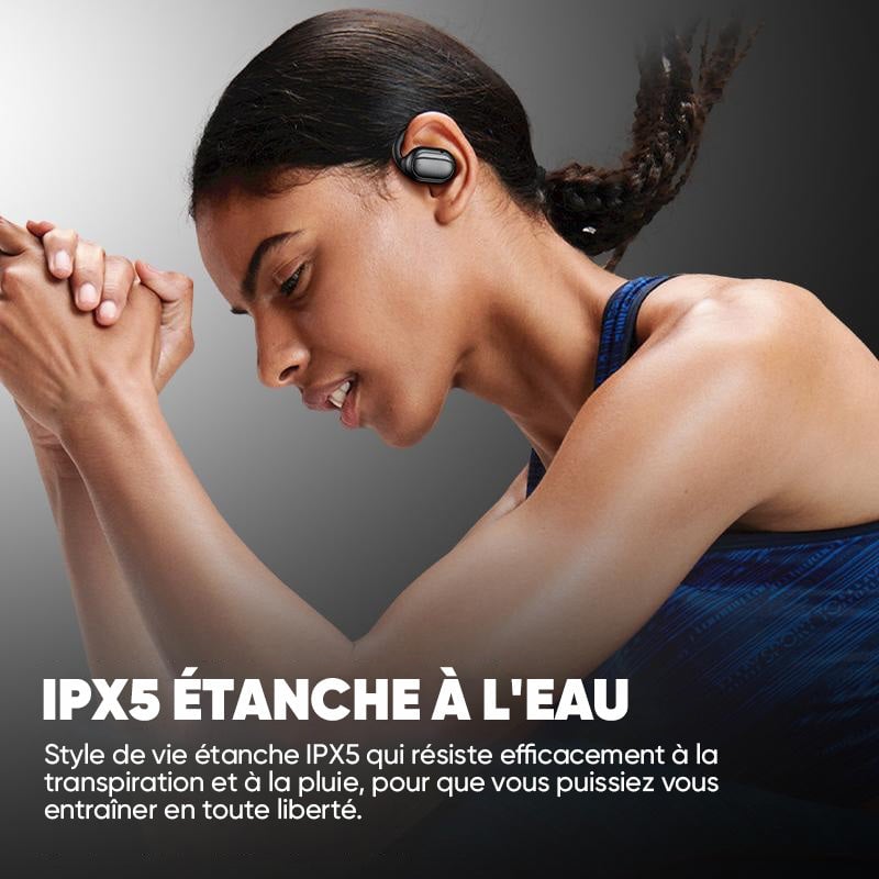 Écouteurs sans fil à oreille ouverte Bluetooth à écran tactile