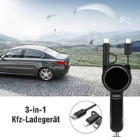 Autoladegerät und Zigarettenanzünder mit doppelt einziehbarem Kabel