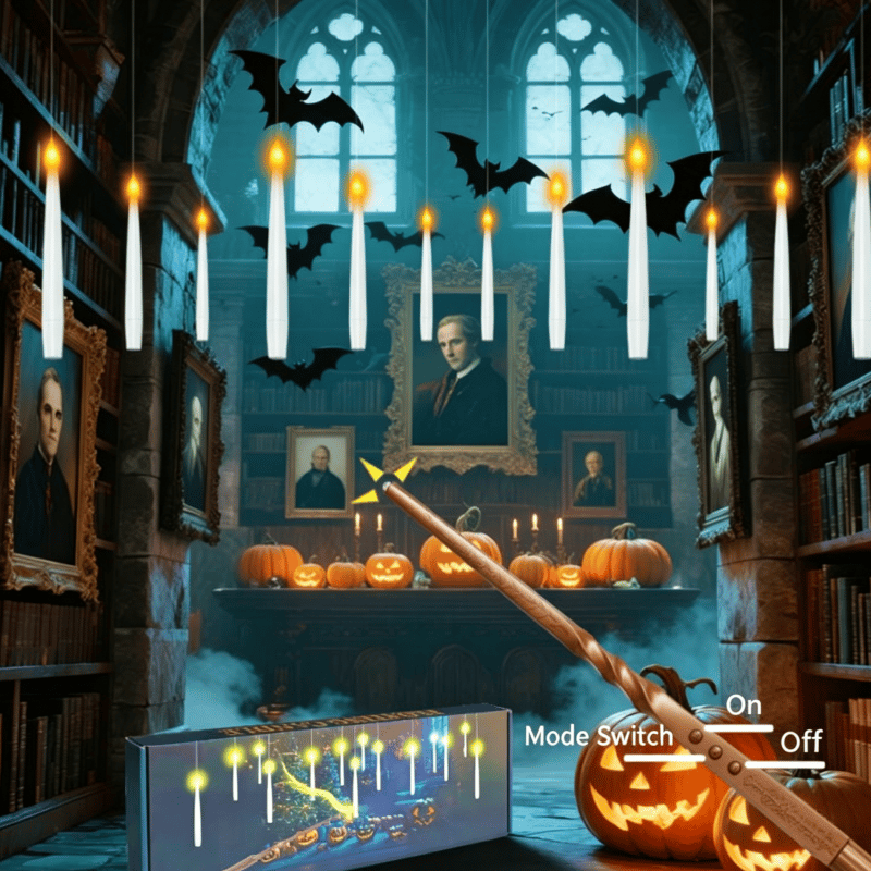 Sakerplus® Floating Flameless LED Taper Candle Set