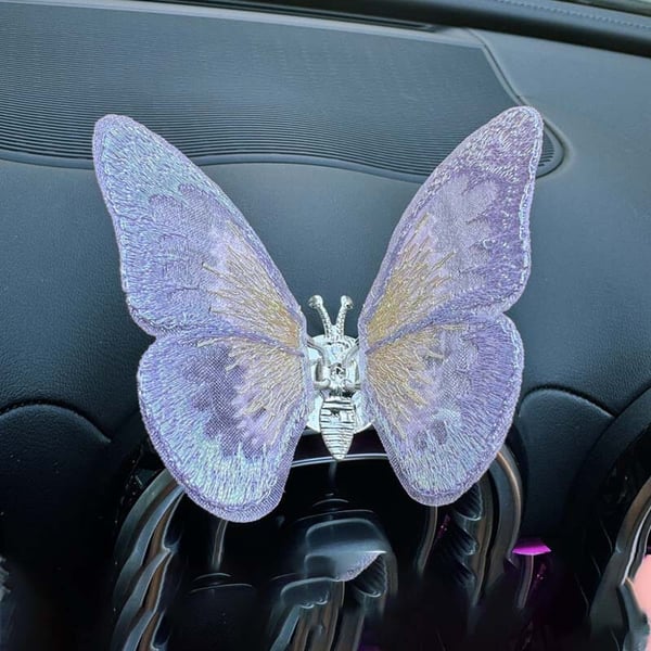 Embroidery Fragrance Butterfly Car Decoration