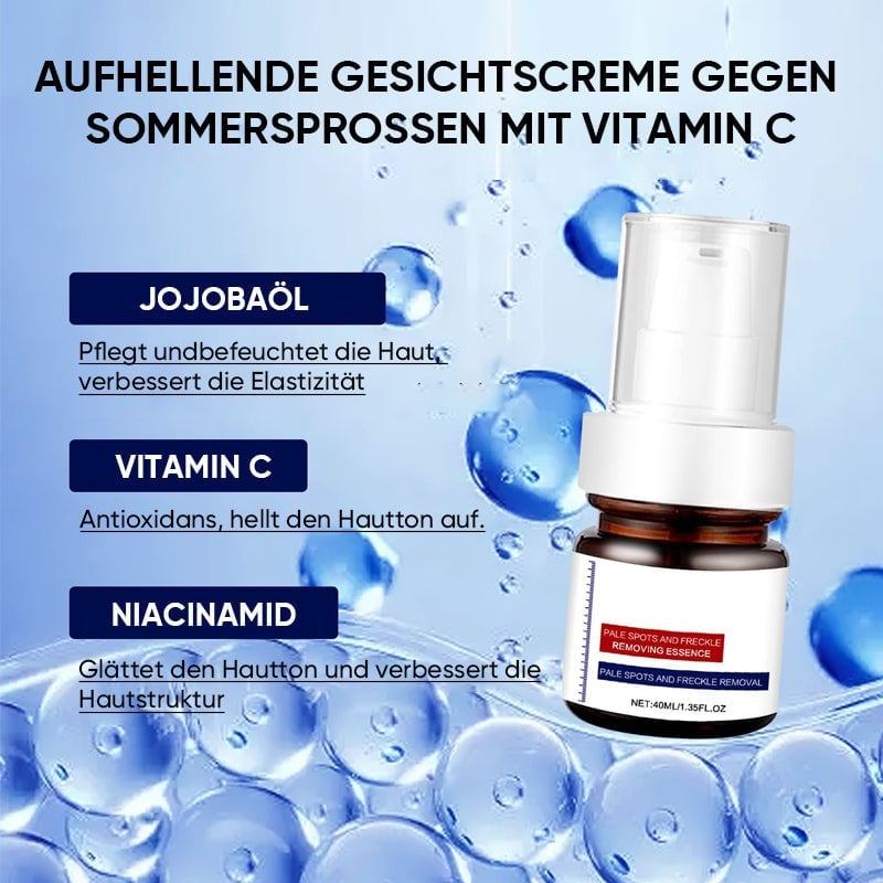 Aufhellende Gesichtscreme gegen Sommersprossen mit Vitamin C