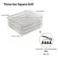 3-Layer Stackable Air Fryer Rack