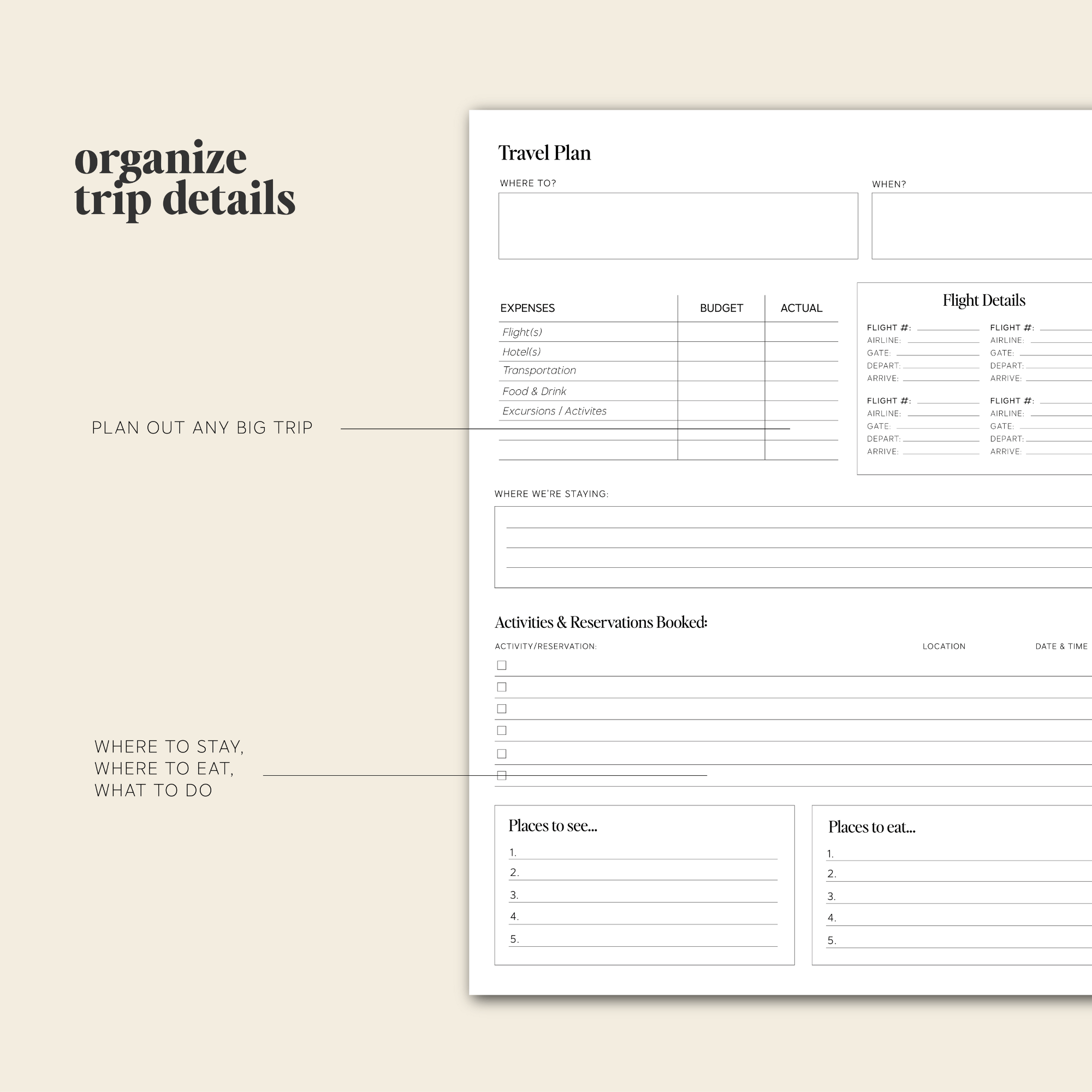 2025 Vanilla Daily Planner