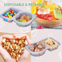 Double Compartment Snack Containers with Lids