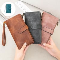RFID Tri-fold Large Capacity Long Wallet