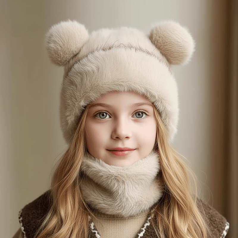 ❄️ 4-in-1 Winter Warmth Integrated Kids' Hooded Hat
