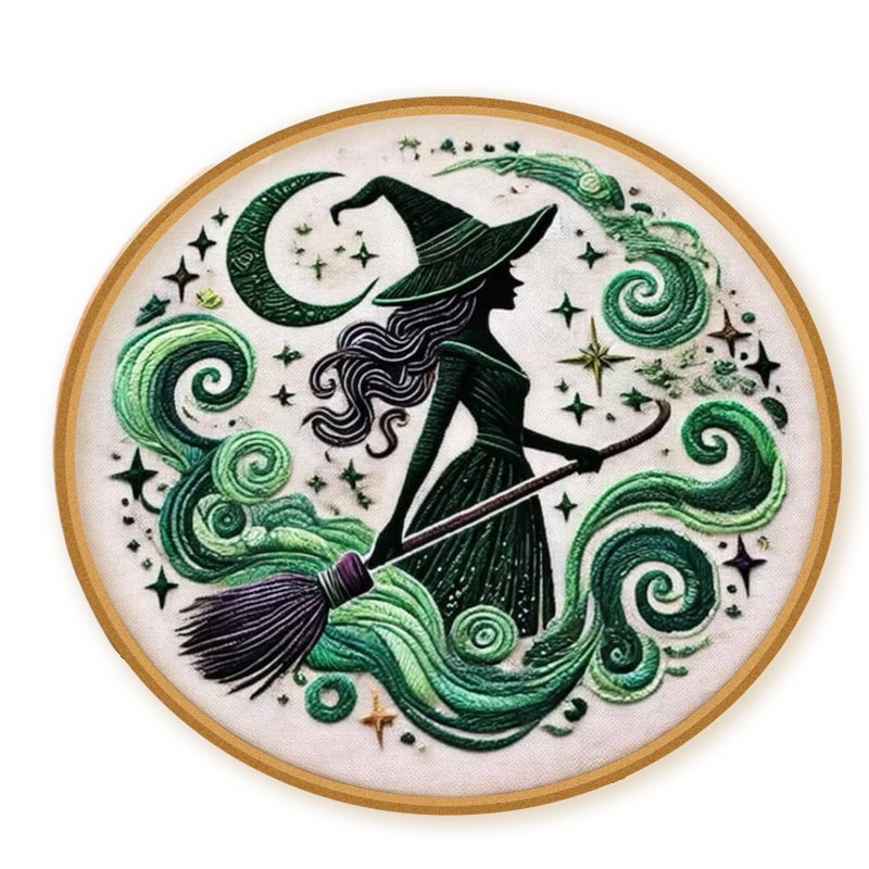 Witch Embroidery KIT