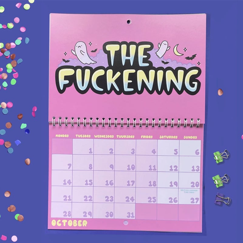 Funny and Sweary Double Page Wall Calendar