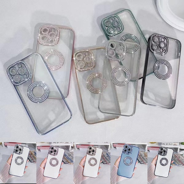 Custodia per iPhone con diamanti glitterati