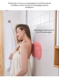 Scrubber per piedi e schiena per doccia, cuscino massaggiante