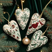 DIY Herzförmiges handgesticktes Weihnachtsornament/Ornament-Kit