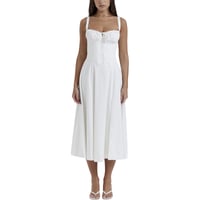 Elegantes einfarbig geschlitztes Cami-Kleid mit Taillenbinde