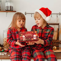 Enveloppe rouge de Noël pliable à 6 compartiments