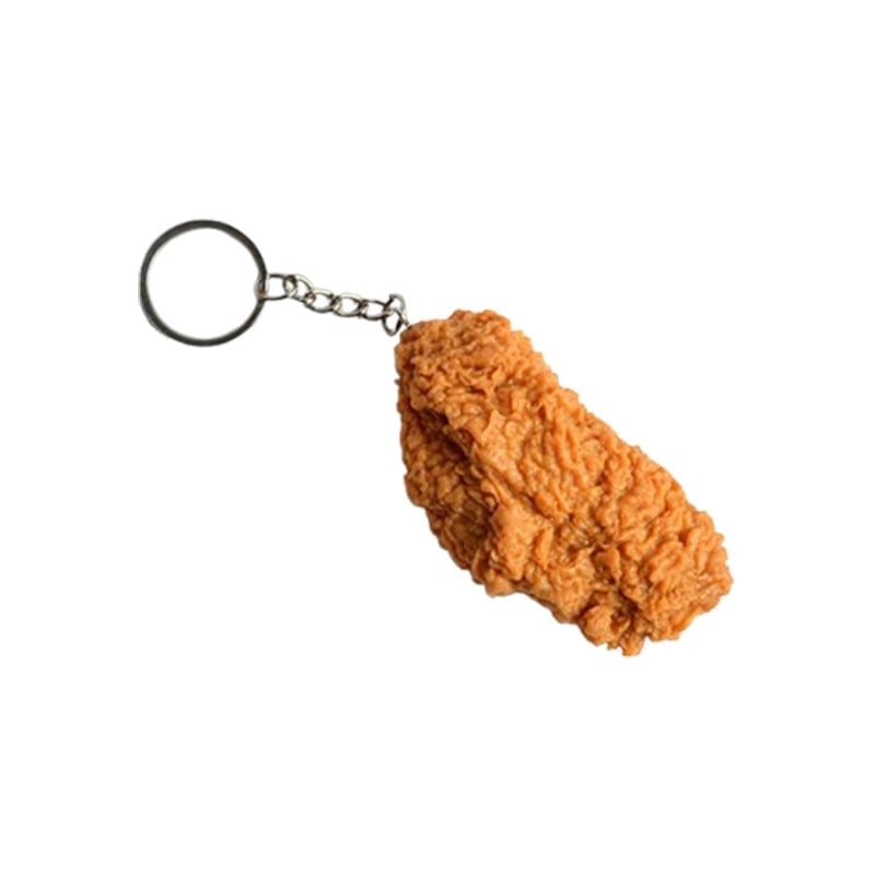 PVC Simulated Chicken Leg Keychain Ornament