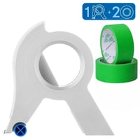 Schneidwerkzeug + 2 Rollen Aufkleber (grün)