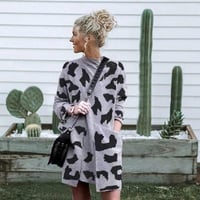 Leopard Mock Neck Sweater Dress