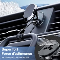 Support de téléphone magnétique pliable en alliage pour voiture