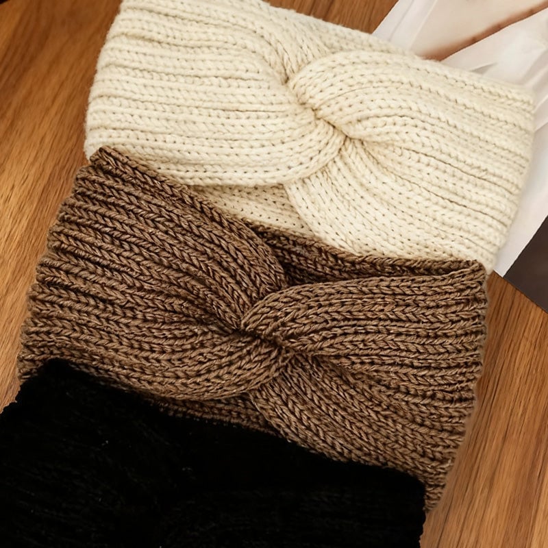 Handstickat varmt garnpannbandsset - 5 delar, 5 färger