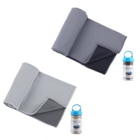Premium Instant Cooling Towel Set with Storage Bottle