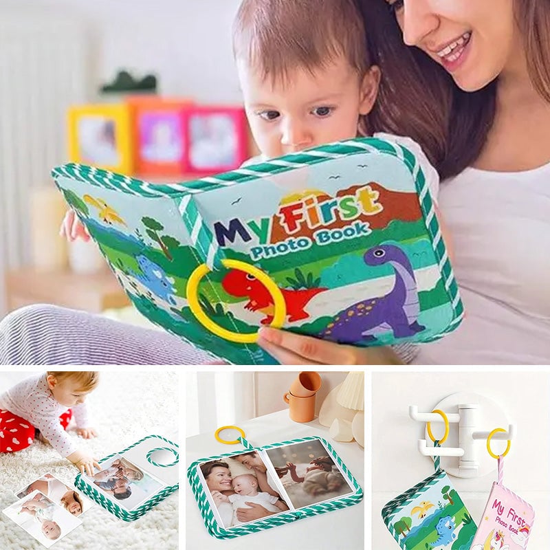 Min första babyfotobok med säker spegel