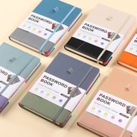 A5 Color-Block Password Notebook