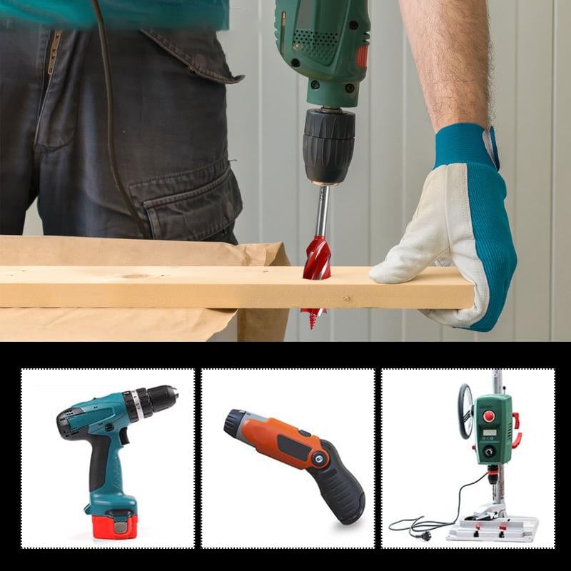 Extended woodworking four-edge drill