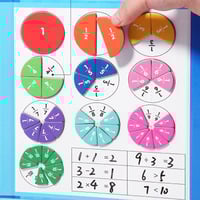 Montessori Magnetic Book Fraction Puzzle Designed for Kids
