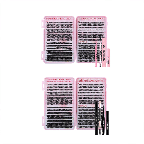 Natural Fluffy False Eyelash Extensions Set