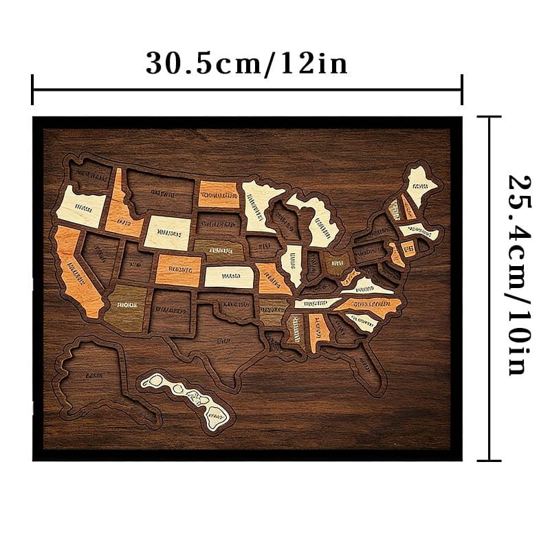 Wooden USA Map Puzzle