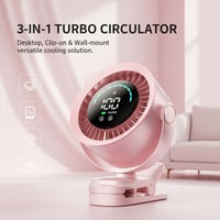 High-Speed Clip-on Fan with LED Display