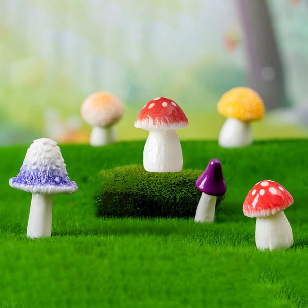 Simulation Mushroom Car Decoration