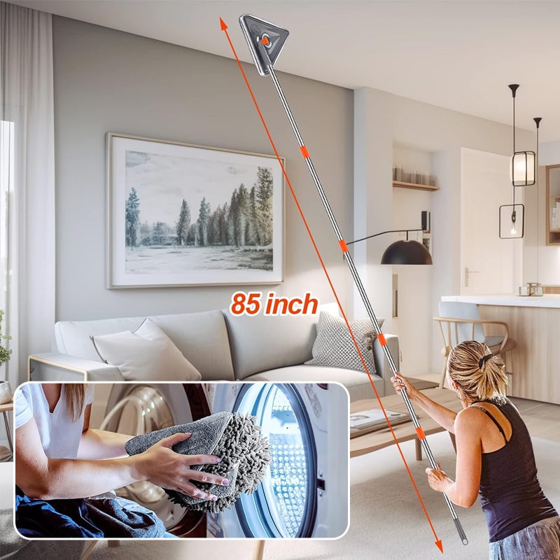 Five-section triangular mop