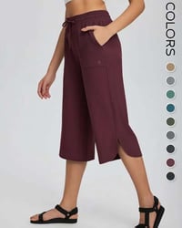 👖 Women's Wide Leg Yoga Capris