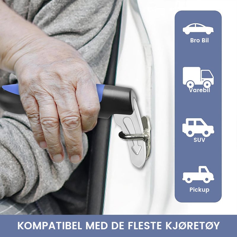 Støttehåndtak for eldre i bil