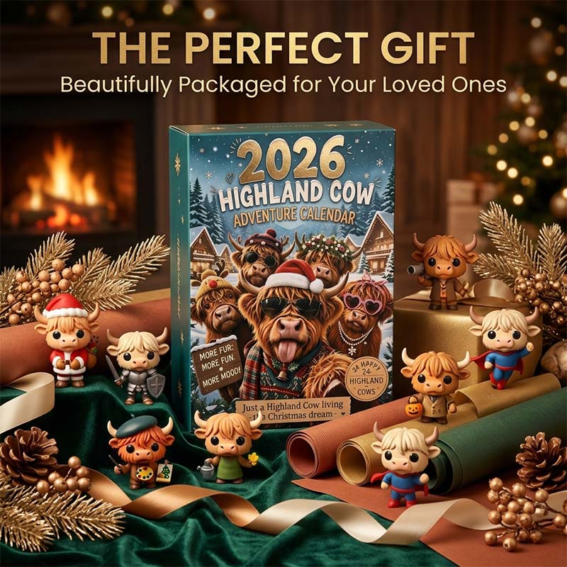 2026 Highland Cow 24-Day Advent Calendar Blind Box Set