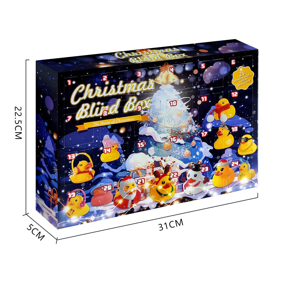 Christmas Duck Advent Calendar Countdown Blind Box Toy Set