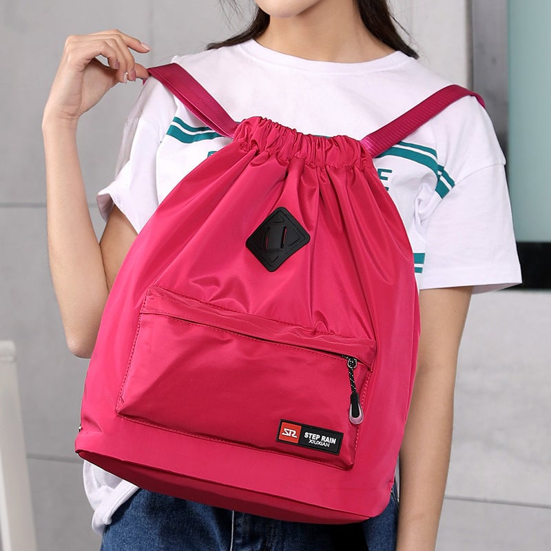 Drawstring Folding Backpack Outdoor Travel Bag