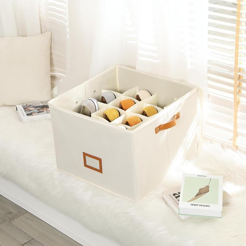 Collapsible Shoe Organizer Box with Transparent Cover