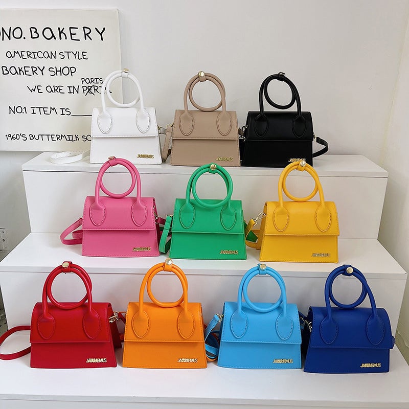 Solid Color Flap Square Bag