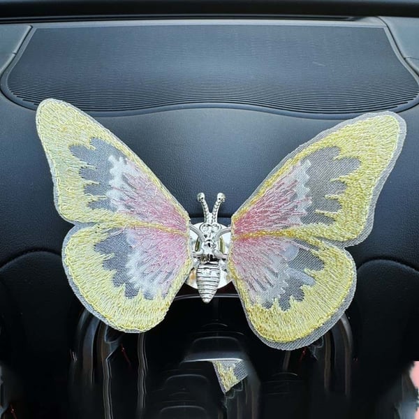 Embroidery Fragrance Butterfly Car Decoration