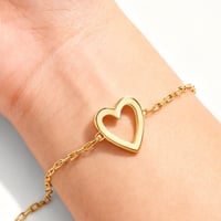 Hjärta-formad Ihålig Pendant Armbandset