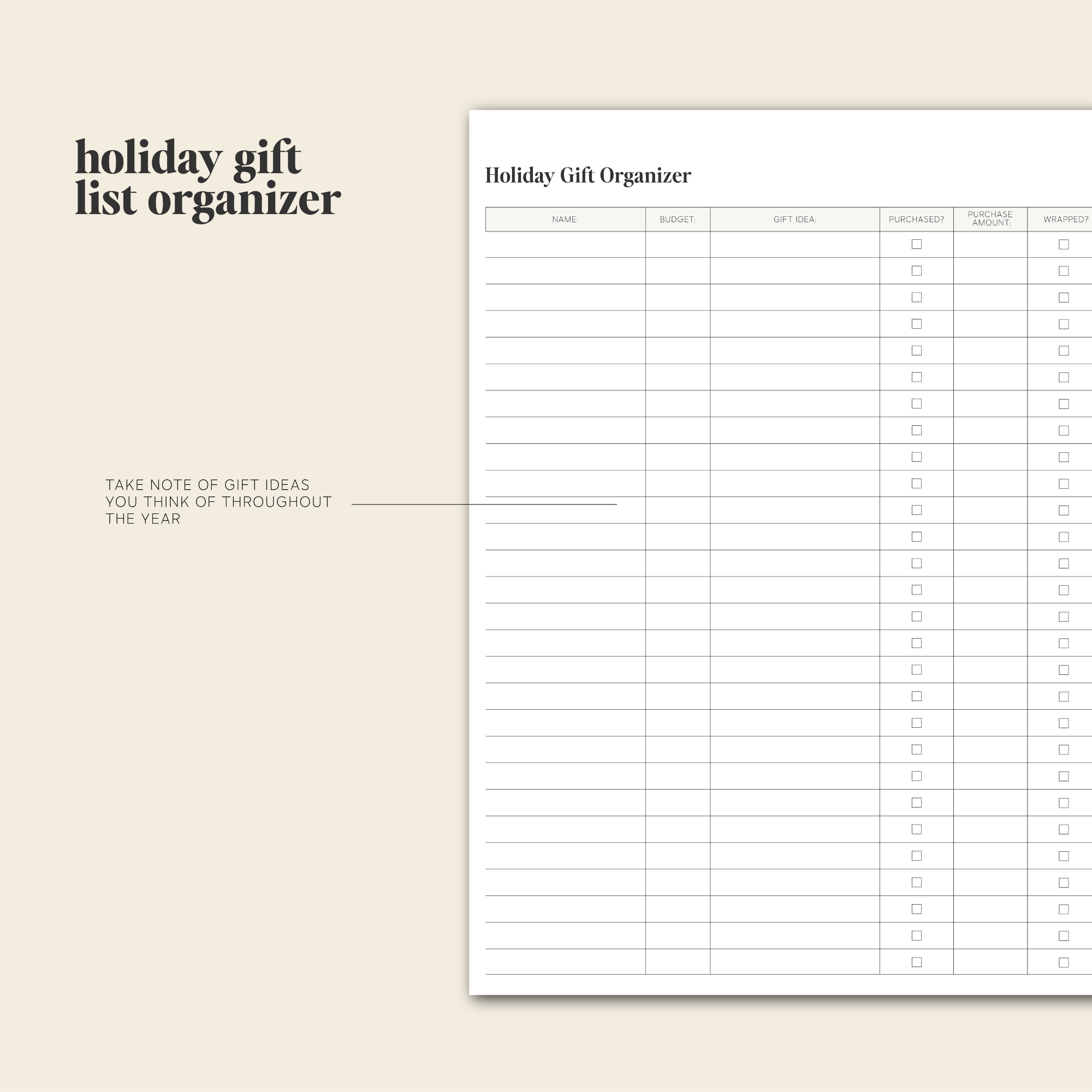 2025 Vanilla Daily Planner